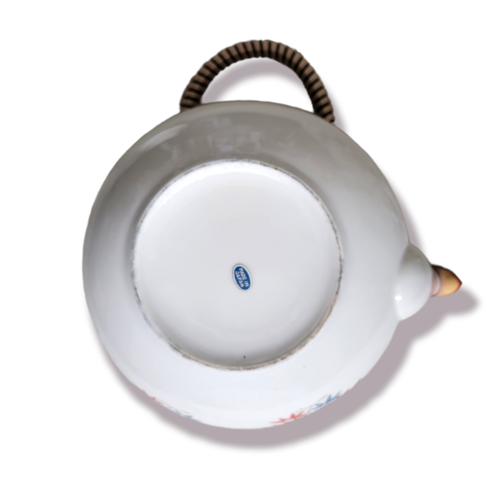 ✨️HP✨️Kutani | Japanese 80s VTG Handpainted Bamboo Porcelain Teapot w/ Lid - Picture 5 of 11